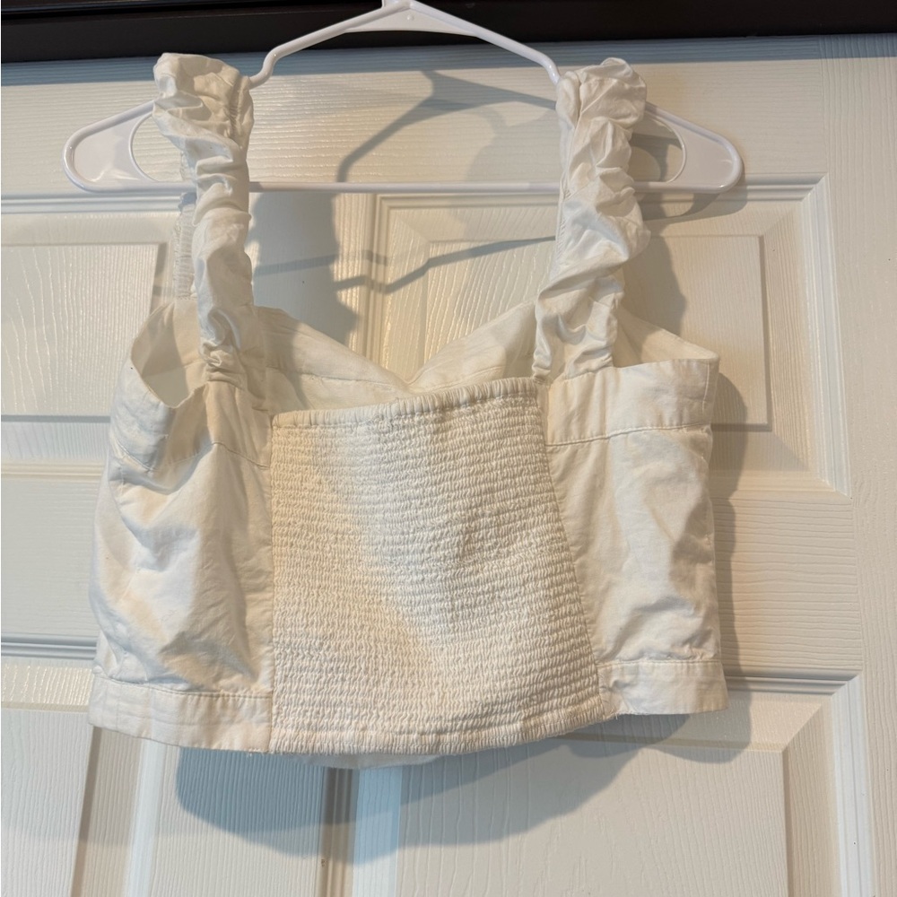 Free People White Crop Top - Picture 2 of 3